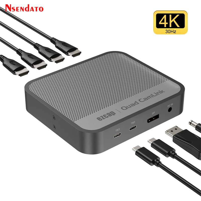 Ezcap362 Quad CamLink 4 canales Thunder HDMI tarjeta de captura de videojuegos HDMI 4K 30fps RGB24 1080P60 grabadora para videocámara DSL - imagen 2