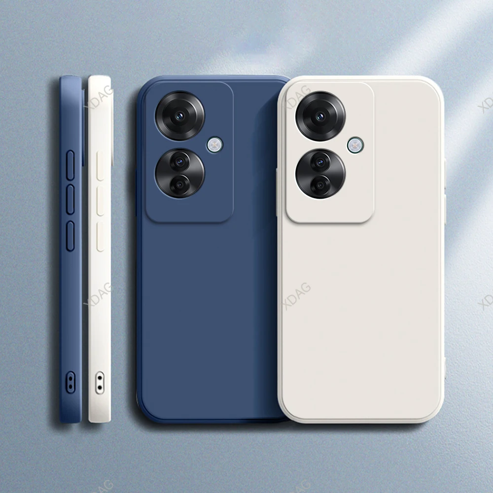 Funda de teléfono básica para Oppo Reno11 F Reno 11F Reno11F 5G 6,7 "CPH2603 funda trasera cuadrada de silicona líquida Original flocado interno - imagen 2