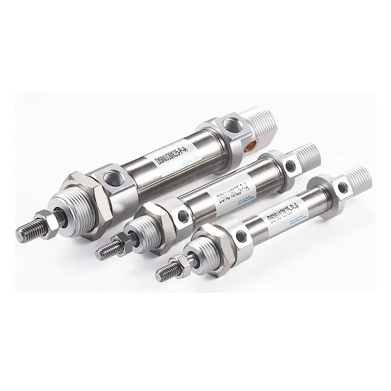 Cilindro neumático tipo DSNU, Mini cilindro de pluma redonda de acero inoxidable DSNU10/12/16X25/50/75/100/125/150/175/200-P-A - imagen 5