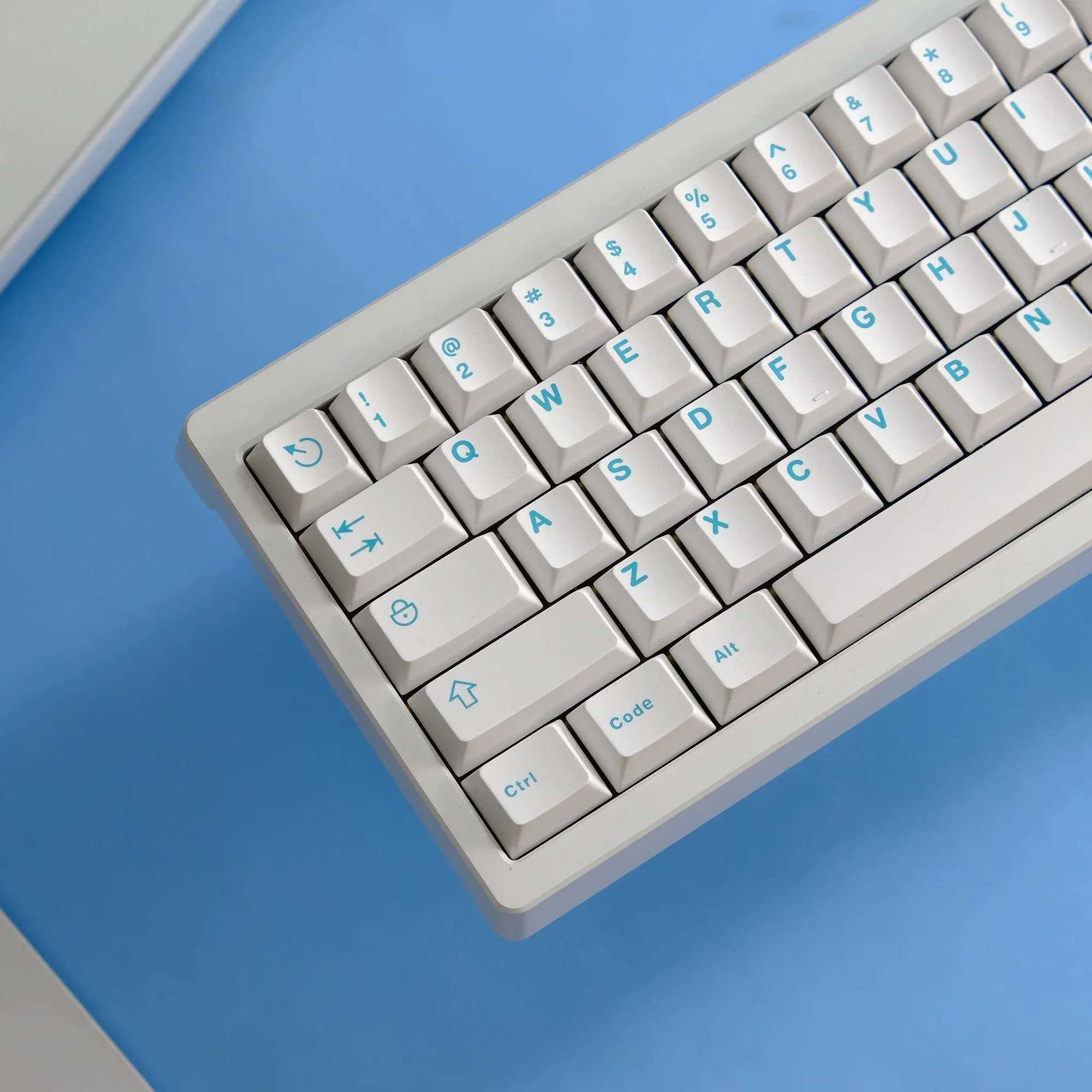 Aifei 121 teclas ABS doble disparo blanco con letras azules altura cereza para teclado mecánico AULA F75 Anne Pro 2 GK61 juego PC - imagen 2