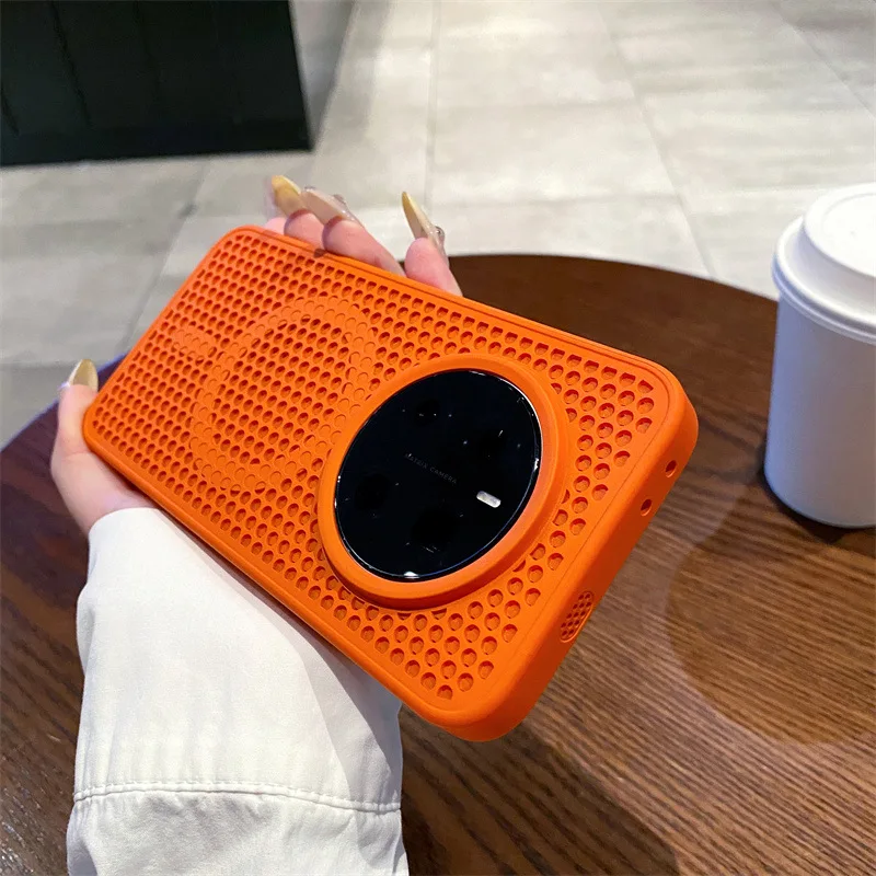 Funda magnética para Huawei Mate Pura 70 60 50 Pro Nova 13 12 Plus, funda de malla de disipación de calor Mag-safe, carcasa de parachoques suave a prueba de golpes - imagen 2