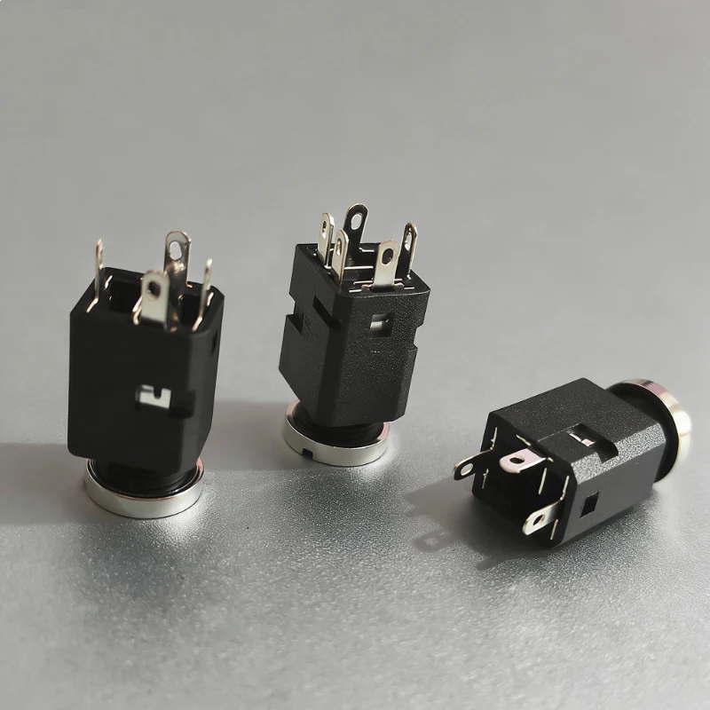 Cltgxdd1-5PC PJ341 toma de auriculares interfaz de audio de 3,5 MM toma vertical PIN de 3/4/5 pines PJ-341M con tuerca (juego de dos piezas) auricular - imagen 4