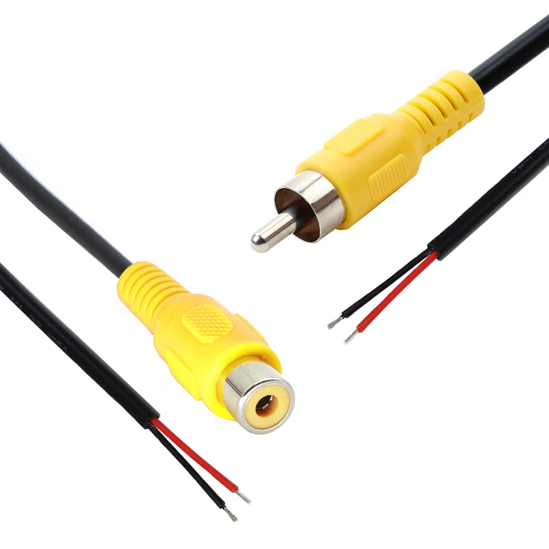 1/2/5 Uds conector RCA macho a hembra adaptador de Cable de extensión de Audio y vídeo, conector RCA macho/hembra de 2 pines Cable AV Cable de reparación DIY - imagen 4