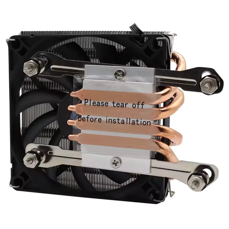 Enfriador de CPU silencioso PWM ventilador de refrigeración radiador enfriador de perfil bajo 4 tubos de calor AM4 LGA1700/1200/115x para ITX Case A4 chasis delgado - imagen 3