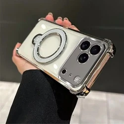 Funda de teléfono transparente para iPhone 17 16 15 14 13 12 11 Pro Max Plus 17 Air 16E soporte Simple funda trasera de silicona suave a prueba de golpes