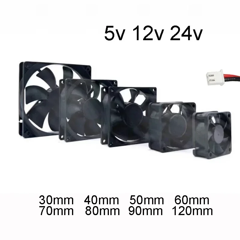 Ventiladores de refrigeración industriales con cojinete de manguito con Motor sin escobillas, Mini accesorios silenciosos para ordenador, Ventilador DC 12v 120mm 80mm 40mm