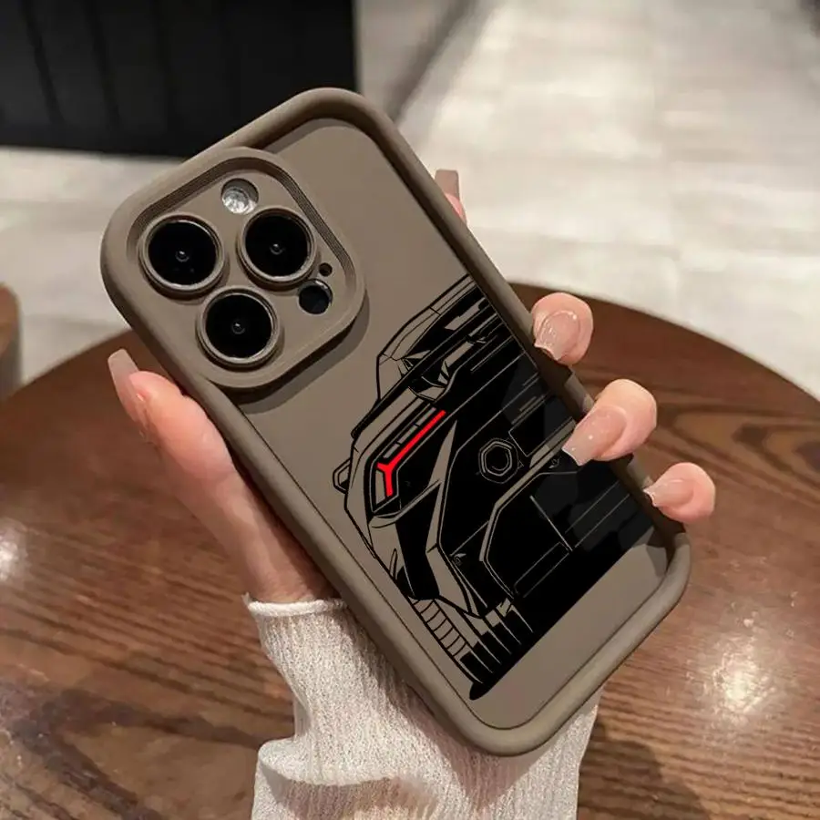 Funda de teléfono de cubierta suave para Apple iPhone 15 Plus 13 Pro MAX 11 11Pro 16e 12 Mini 14 XS XR 16 Plus Cool Car - imagen 5