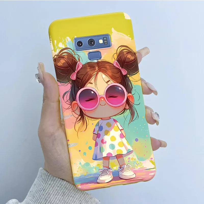 Para Samsung Note 9 funda de teléfono SM-N960F mariposa flores niña nuevo diseño suave silicona TPU carcasa trasera para Galaxy Note9 cubiertas - imagen 2
