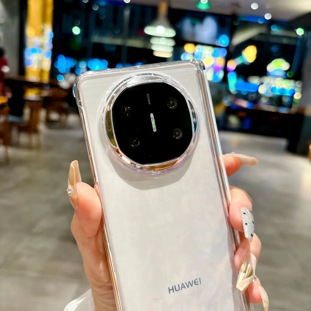 Para Huawei Mate X6 funda dura de PC transparente delgada bisagra media funda protectora trasera para Huawei mate X6 X5 carcasa de teléfono - imagen 2