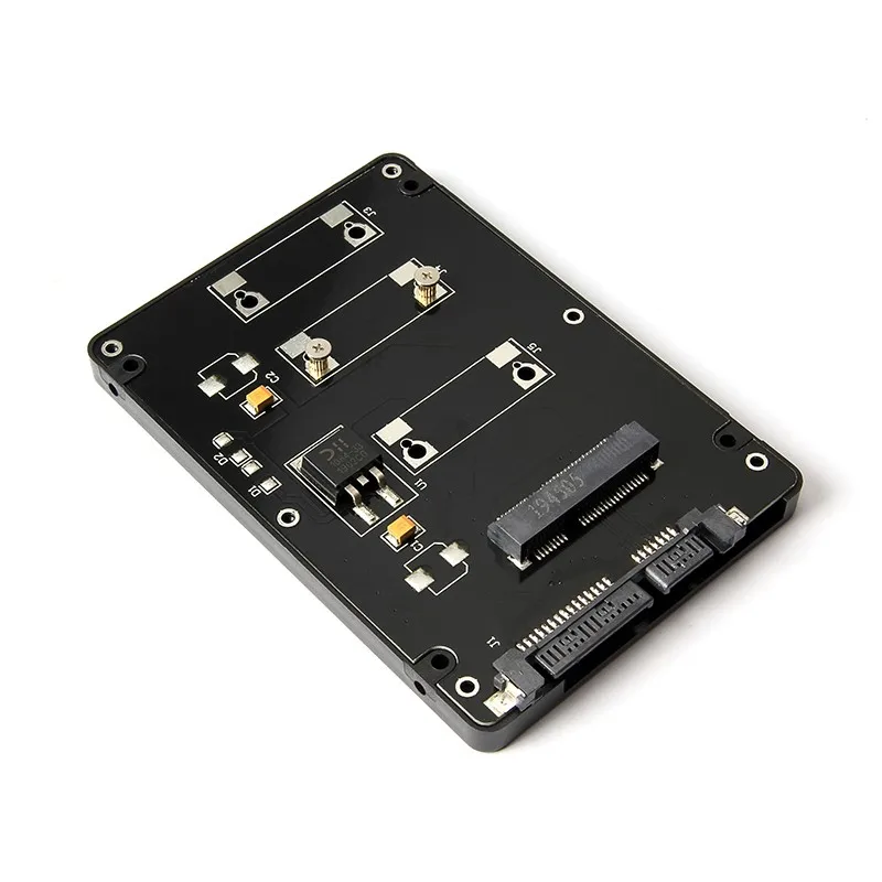 Carcasa de mSATA a SATA 3,0, carcasa de SSD externa mSATA, Mini SSD a tarjeta adaptadora de convertidor SATA3 de 2,5 pulgadas de 22 pines para Windows Linux Mac OS