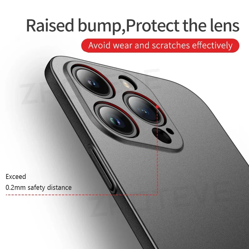 Para iPhone16 Pro Max funda ZROTEVE lujosa delgada mate dura cubierta de PC para iPhone 16 15 14 11 12 13 Mini iPhone15 Plus SE fundas de teléfono - imagen 5
