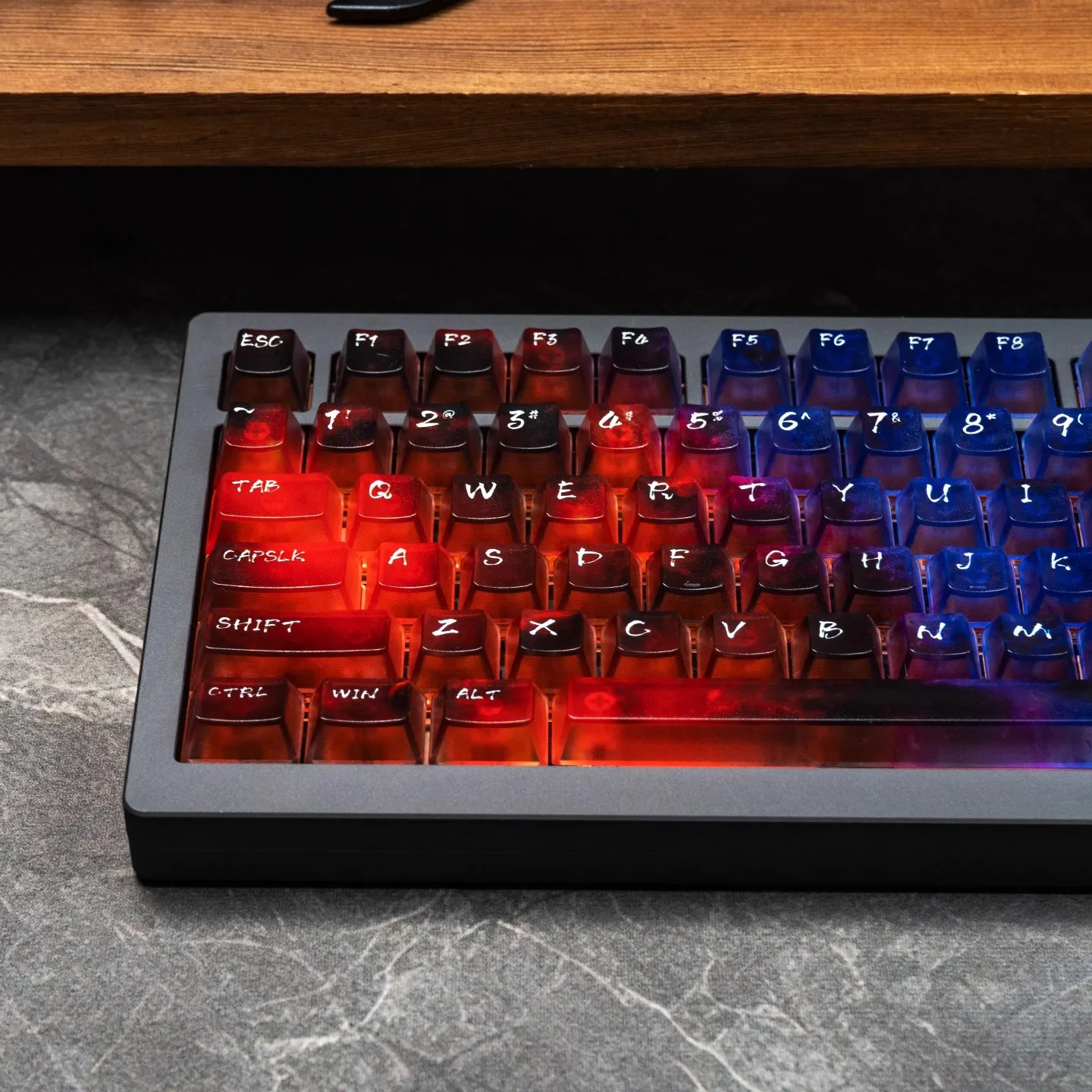 Dreamy Starry Sky Keycap PC Cherry llavero de teclado translúcido Compatible con teclado mecánico para juegos 60/64/84/98/108 - imagen 4