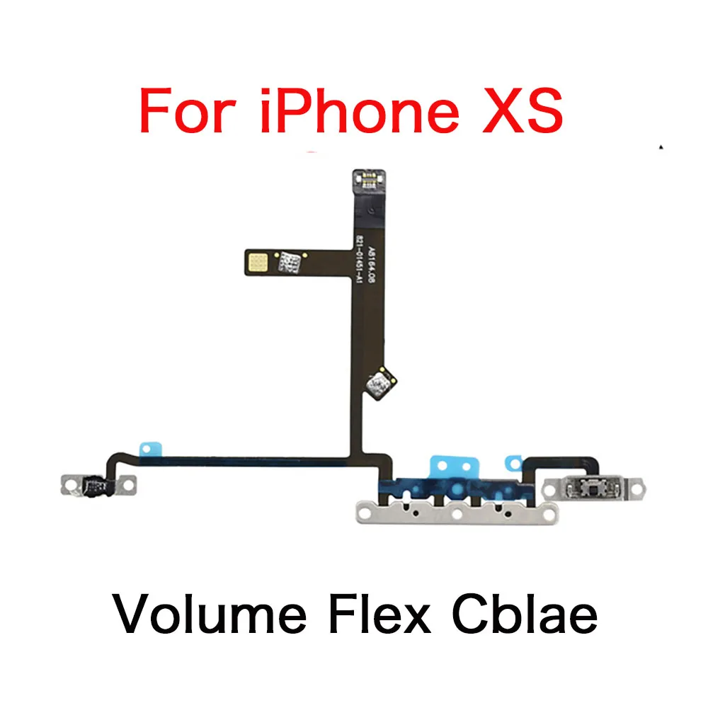 Botón de encendido + Cable flexible de volumen arriba y abajo para iPhone X XR XS Max con reemplazo de micrófono de luz de Flash - imagen 4