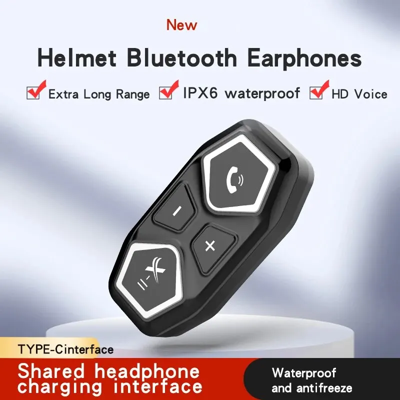 X11 auriculares Bluetooth para casco de motocicleta, cascos con interfaz tipo C, reproductor de música a prueba de agua IPX6, batería de 50 horas