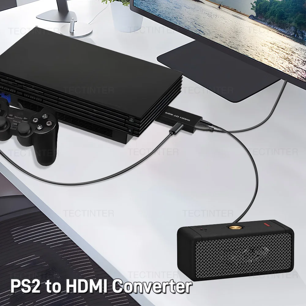 Para Sony PS2 a HDMI-Compatibale Full HD 1080P convertidor adaptador de Audio y vídeo con conector de Audio de 3,5 Mm compatible con todos los modos de visualización de PS2 - imagen 2