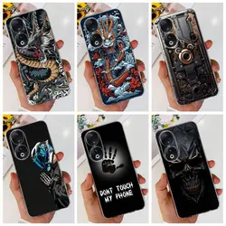 Funda de TPU para Honor 90, 90 Pro y 90 Lite – Dragón metálico