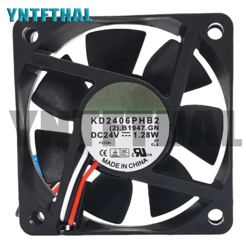 Nuevo KD2406PHB2 24V 1,28W ventilador de refrigeración de 3 cables