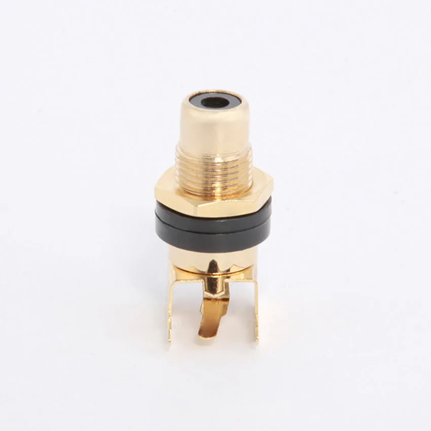 Conector hembra para Audio y vídeo, conector AV RCA de un solo orificio, PCB, niquelado, chapado en oro - imagen 5