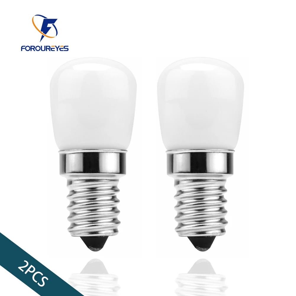 2 uds Mini bombilla de luz para nevera 110V 220V 3W B15 E12 E14 T22 T26 vidrio lechoso blanco cálido lámpara LED para refrigerador reemplazar luces halógenas - imagen 2