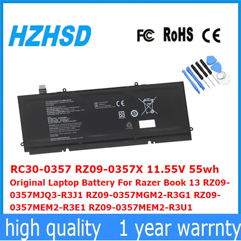 RC30-0357 RZ09-0357X 11,55 V 55wh batería Original del ordenador portátil para Razer Book 13 RZ09-0357MJQ3-R3J1 RZ09-0357MGM2-R3G1 RZ09-0357