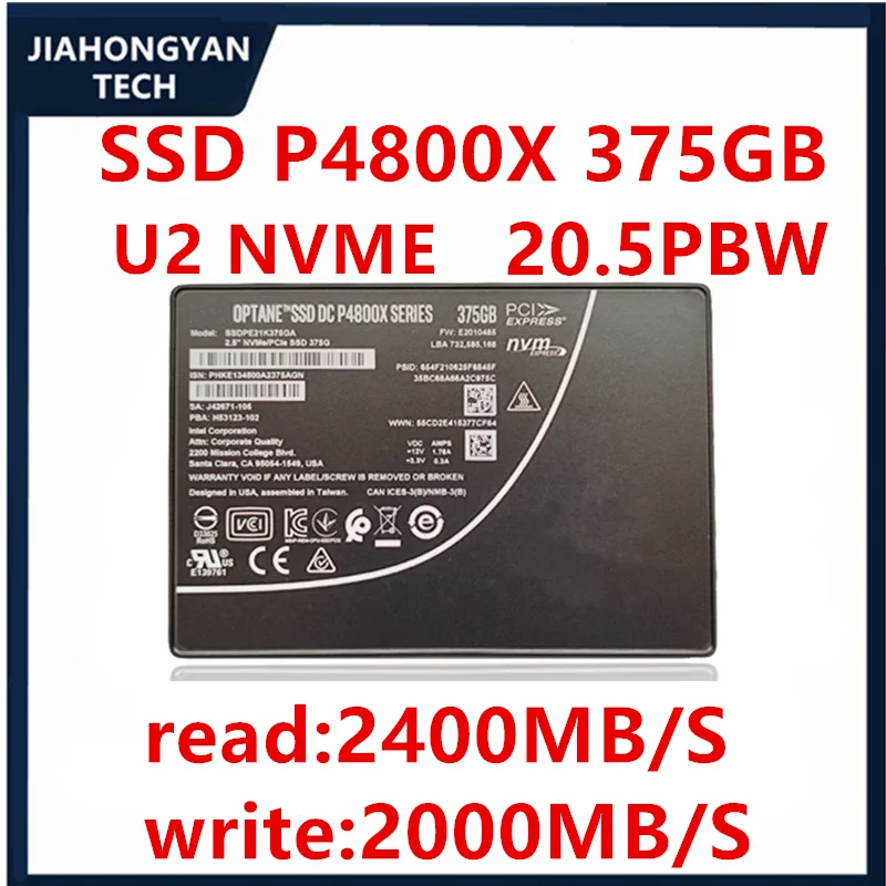 Nuevo Original para Intel Optane Ultra larga duración SSD P4800X 375G 750G 1,5 TB U.2 Enterprise unidad de estado sólido servicio NVME SSD - imagen 2