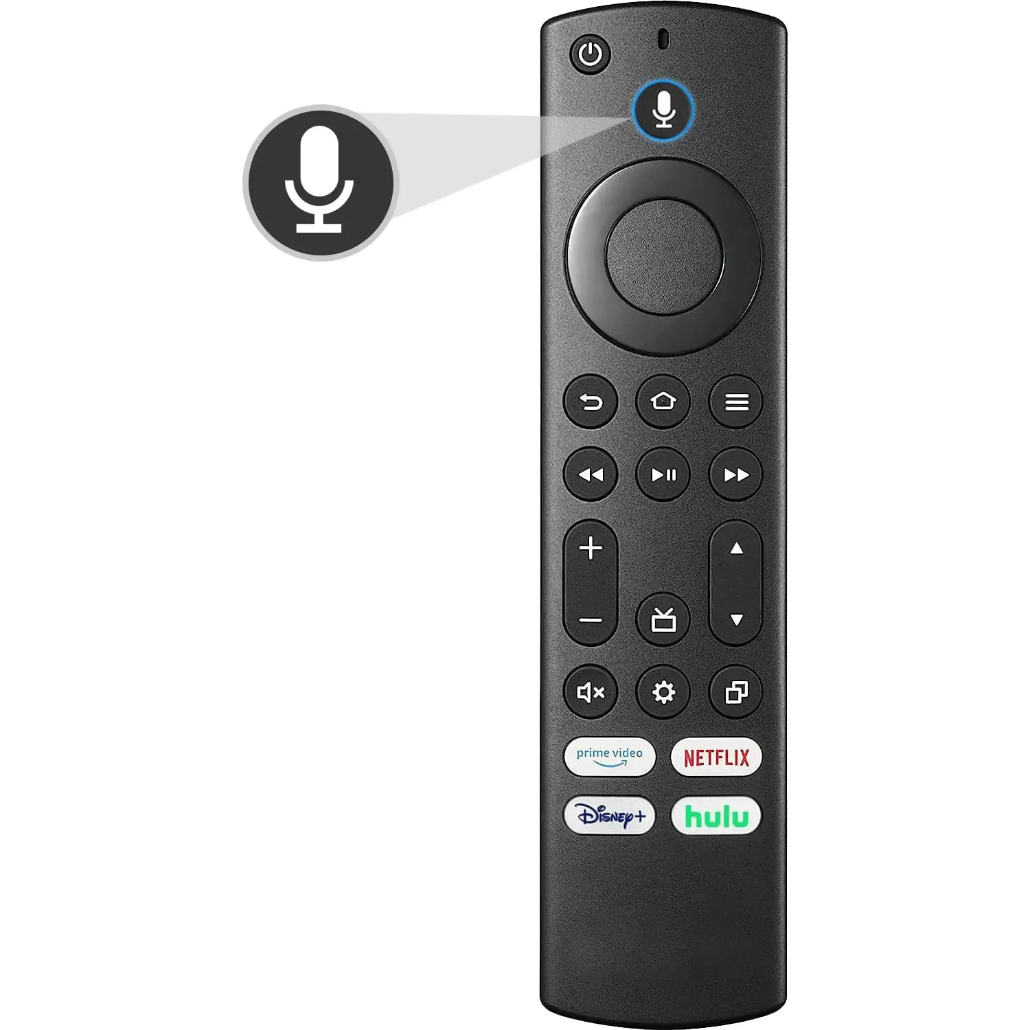 Mando a distancia de repuesto para televisor inteligente, Control remoto por voz para Insignia, Toshiba, Netflix, Prime, Hulu, teclas de atajo, NS-RCFNA-21 - imagen 2