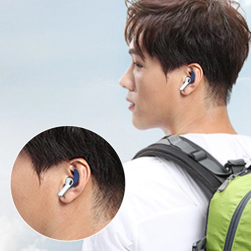 5 pares de ganchos para la oreja para Airpods 4, auriculares suaves antipérdida, fundas protectoras deportivas, puntas para auriculares para AirPods 4 - imagen 5