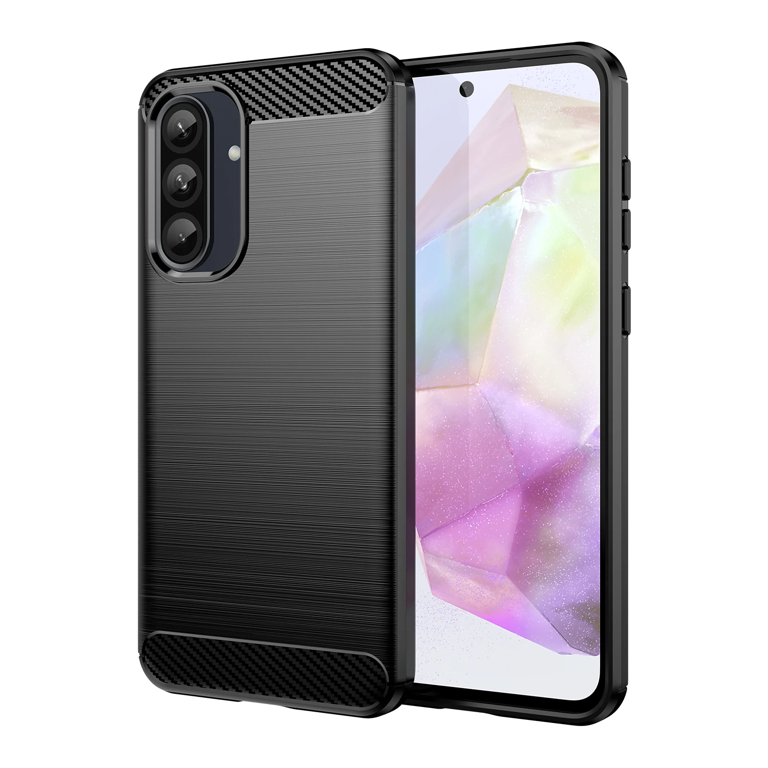 Funda de silicona a prueba de golpes para Samsung A56 Galaxy A26 A36 5G, funda mate de lujo para galaxy a56 5g, Fundas de fibra de carbono