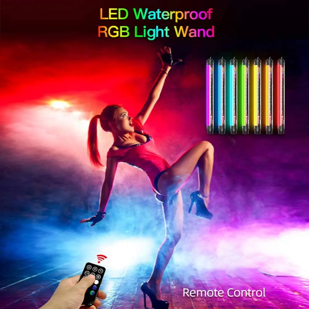 LUXCEO P7RGB Barra de luz impermeable Luz de vídeo LED de mano 8 colores emisores Luz LED de buceo con control remoto - imagen 4