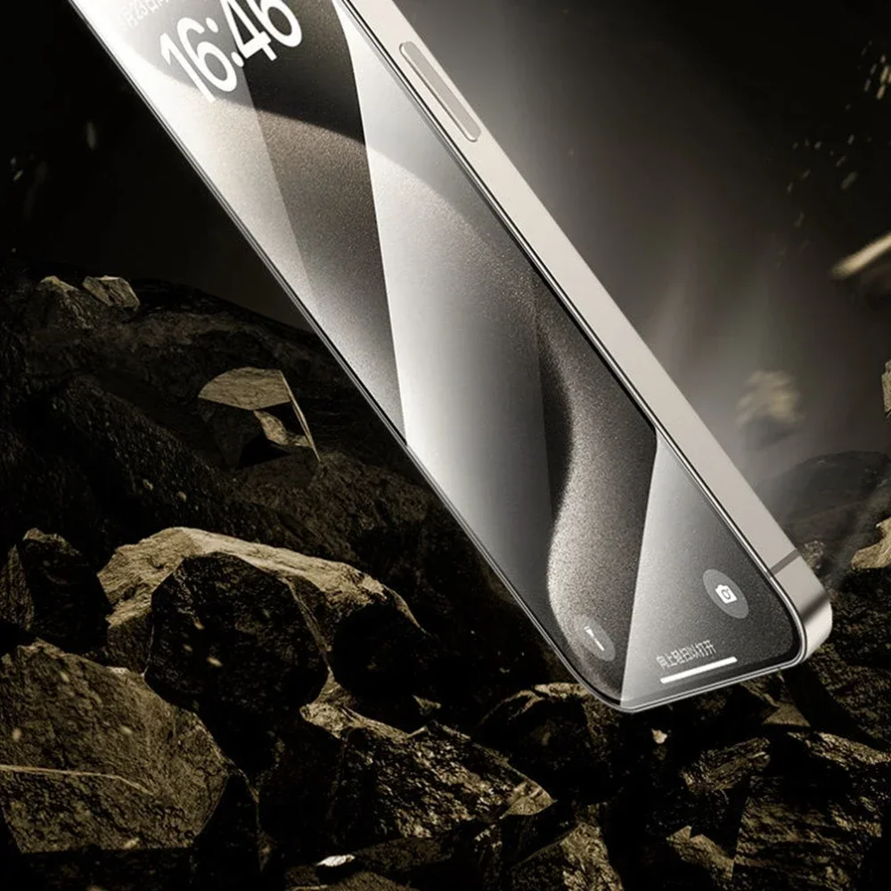 2 uds vidrio templado para iPhone 16E 16 15 Pro 14 Max Plus 13 12 11 Pro XS Max XR sin polvo fácil instalación Protector de pantalla HD - imagen 4