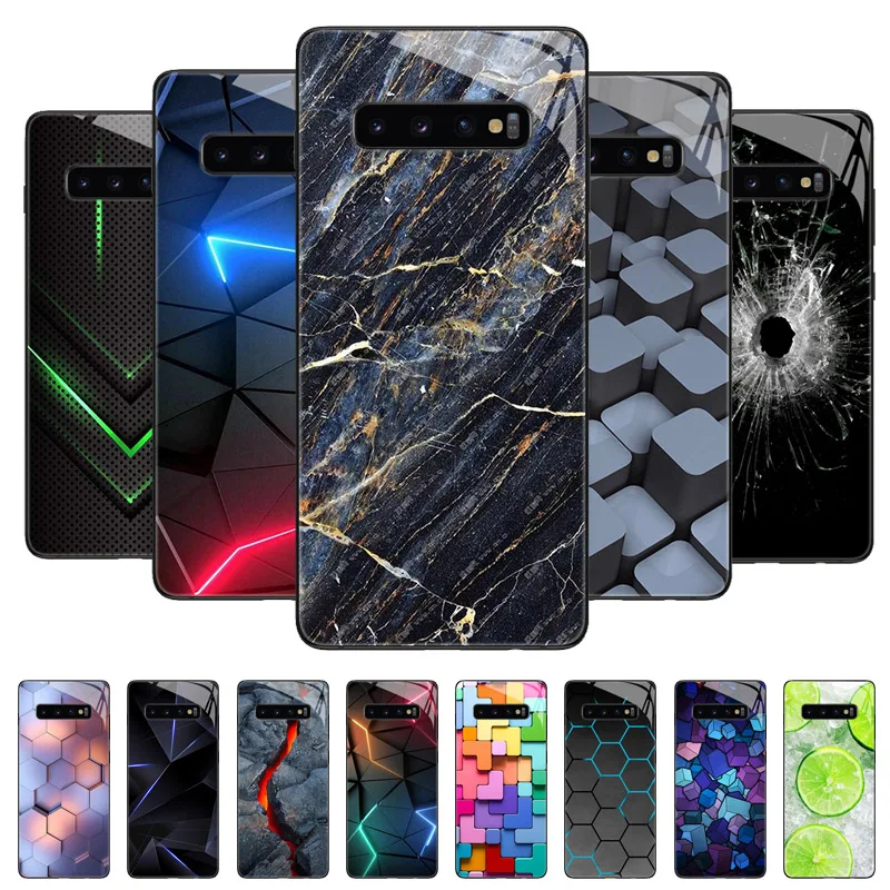 Funda de vidrio templado para Samsung Galaxy S10 5G, carcasa protectora para Samsung Galaxy S10e S10 S20 FE Ultra Plus S 10 Lite