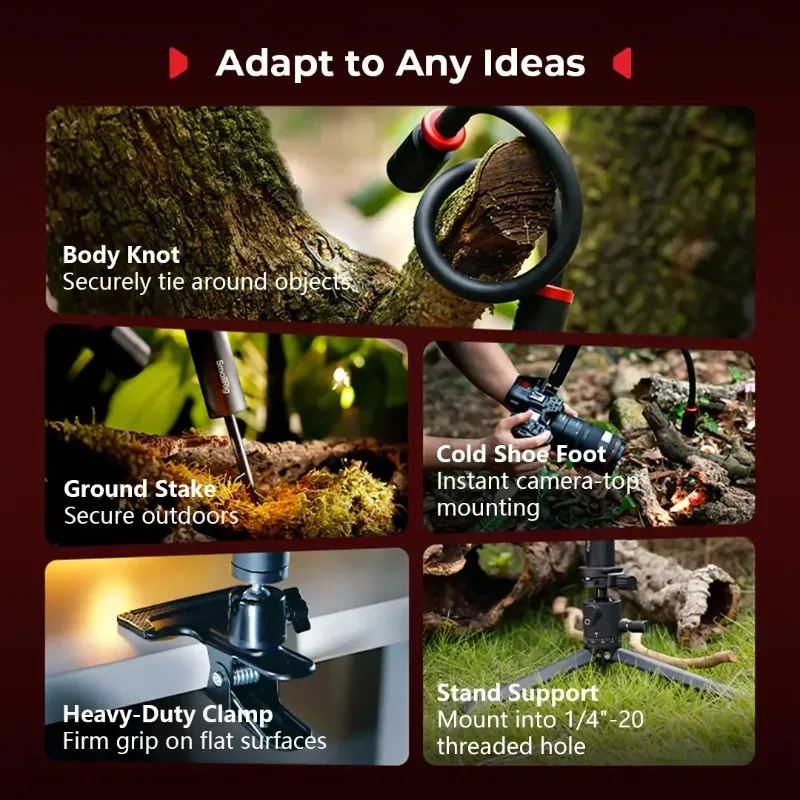 SmallRig RM-03 Macro fotografía luz LED 3W brazo luz resistente a la intemperie ángulo de iluminación ajustable para joyería insectos flor 5480 - imagen 5