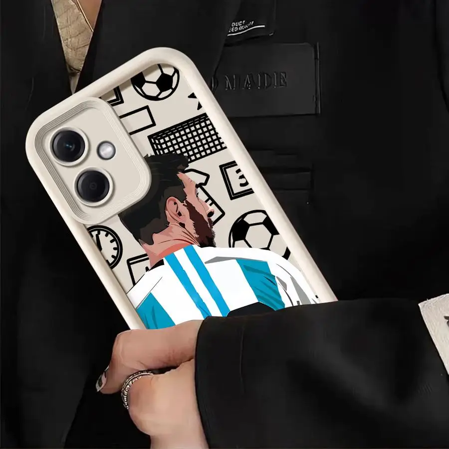 Funda de teléfono con número de fútbol de dibujos animados para Xiaomi Redmi 12 13C 5G 14C A1 A2 Plus A3 A3X A4 Poco X3 NFC C50 C51 C61 Funda - imagen 2