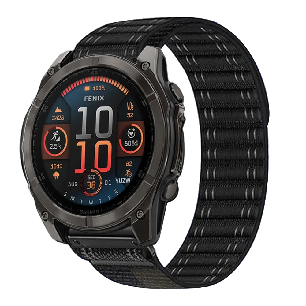 Correa de nailon tejido QuickFit de 22mm y 26mm para Garmin Fenix E 8 7 7X Pro 6 6X 5 5X Plus/Enduro 3/Epix Pro Gen 2 965 955 - imagen 2