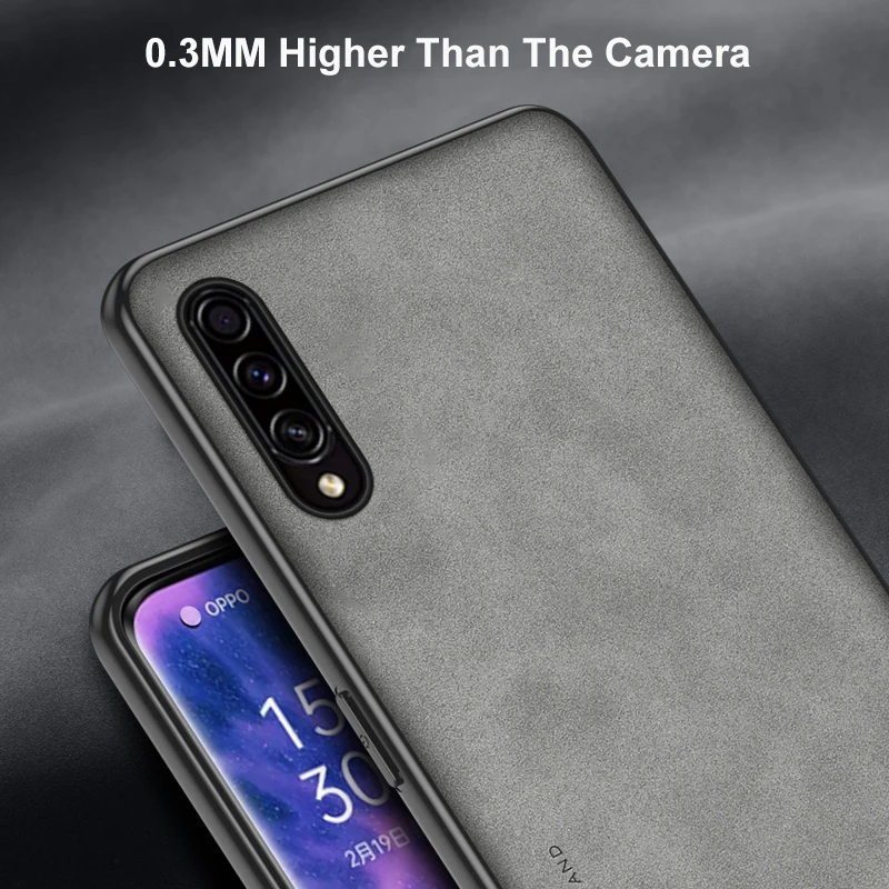 Funda de cuero de lujo para Samsung Galaxy A50 A70 A30S A50S A70S, cubierta trasera de silicona mate a prueba de golpes, protección para teléfono Coque - imagen 5