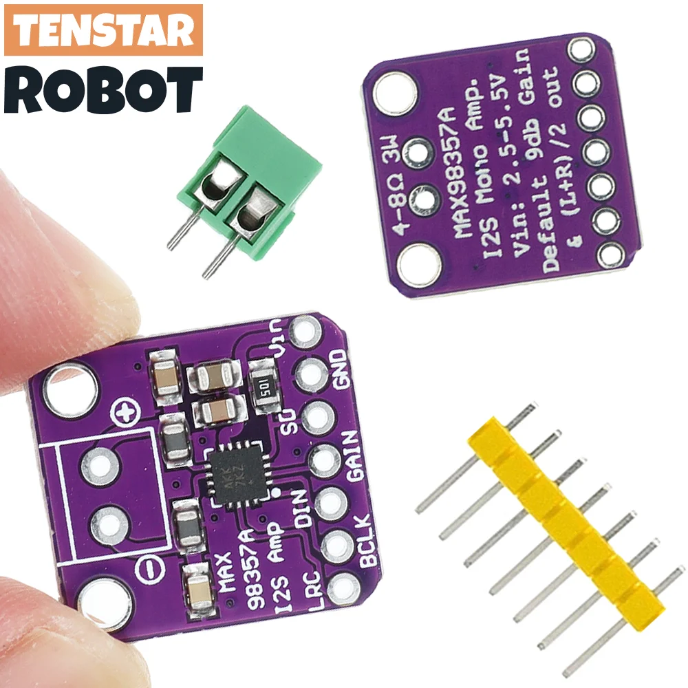 TENSTAR MAX98357 Amplificador I2S Clase D Módulo DAC RPi ESP32 - imagen 3