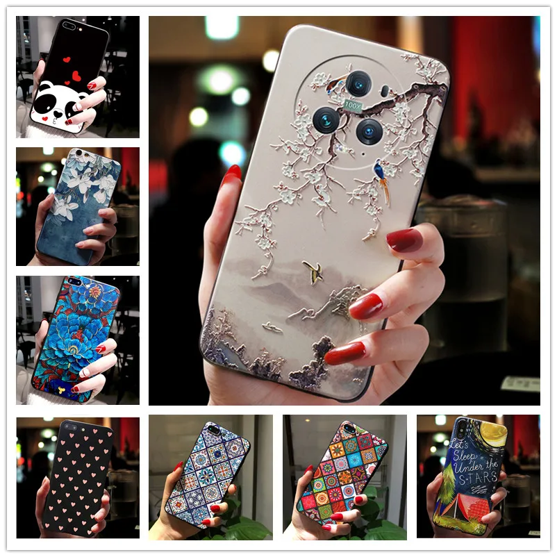 Funda de teléfono pintada en relieve 3D para Honor Magic5 Pro Magic 5 4 Lite, funda de silicona para Honor Magic4 Lite 5G, funda Coque