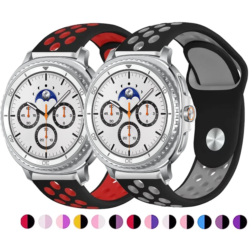Correa de silicona transpirable para Samsung Galaxy Watch8 44mm 40mm Correa pulsera Correa para Galaxy Watch8 Classic 46mm