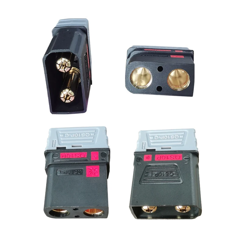 Cable conector de QS10P-L antisalpicaduras, línea de conexión de carga de batería de avión modelo macho hembra de QS10P-L de alta corriente 7AWG - imagen 3