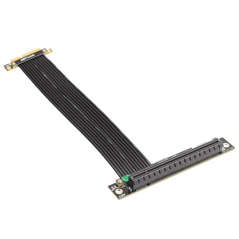 ADT nuevas tarjetas de vídeo gráficas PCIE X16 4,0 a Cable de extensión de ranura PCI-E X4 PCI Express 4,0x16 a x4 adaptador elevador GPU de 90 grados - imagen 4