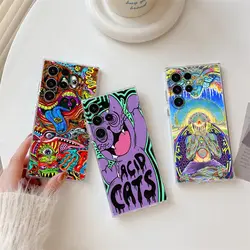 Funda Samsung Galaxy S24 Ultra Arte Psicodélico Trippy Transparente