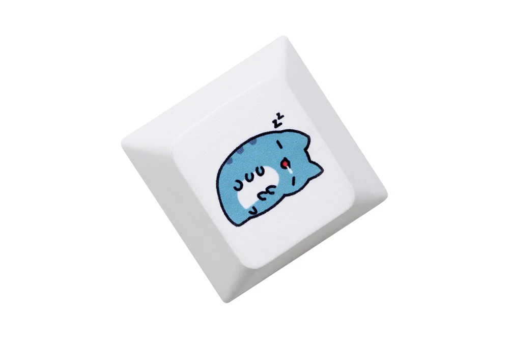 Keycap Meme Blue Cat para mx stem, teclas de subcama de tinte, teclados mecánicos para juegos, perfil de cereza divertido Kitty - imagen 5
