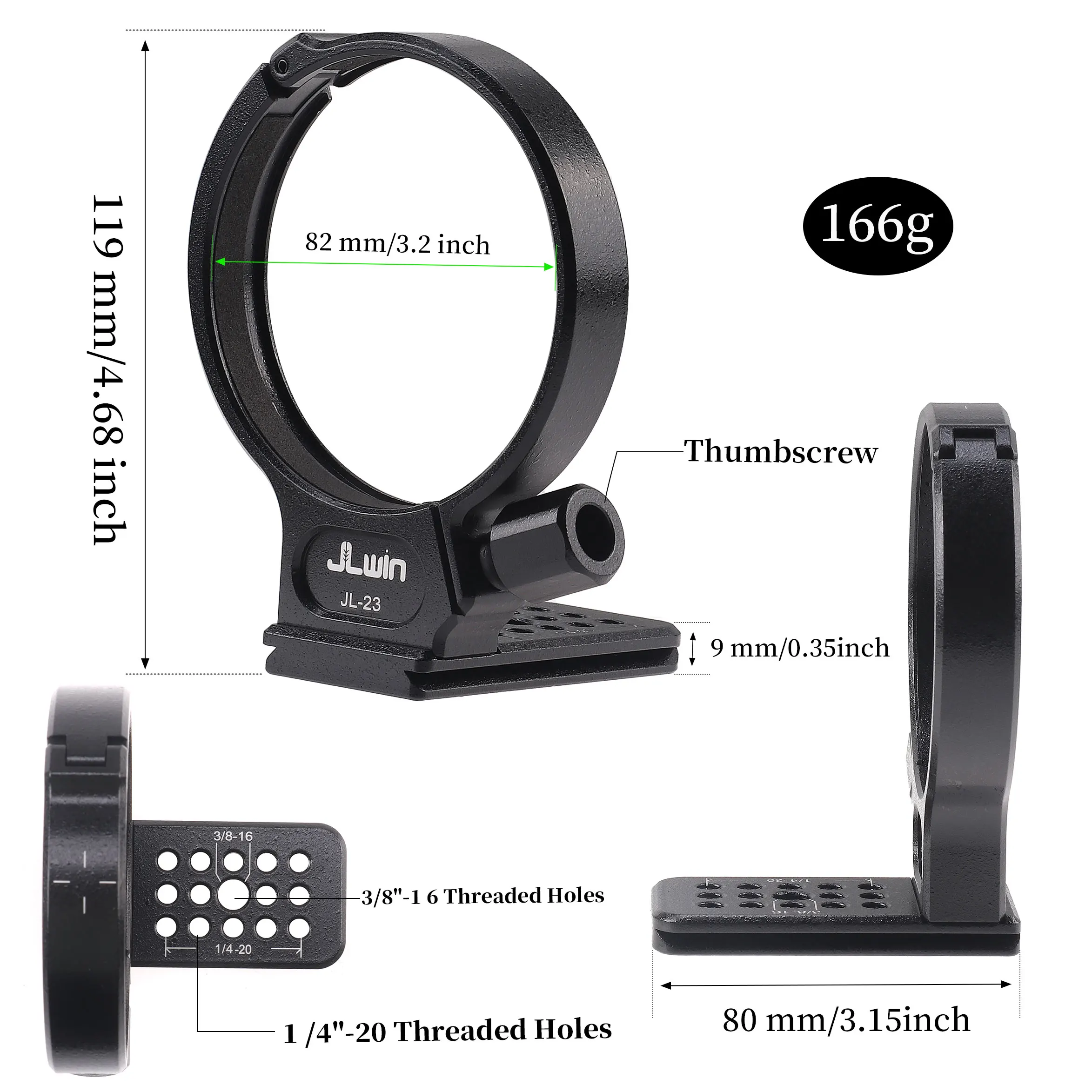 Anillo de montaje de cuello de trípode de liberación rápida FOTGA con tornillo de 1/4 "para fotografía de lente de cámara SIGMA 100-400mm F5-6.3 DG DN OS (E/L/X) - imagen 5