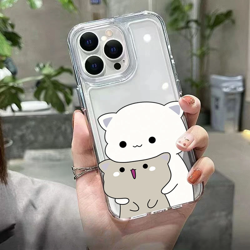 Funda de teléfono para Samsung Galaxy A55 A54 A53 A56 A35 A33 A15 S25 S24 Ultra S23 S21 FE S22 Plus lindo Animal gato funda de silicona suave - imagen 5