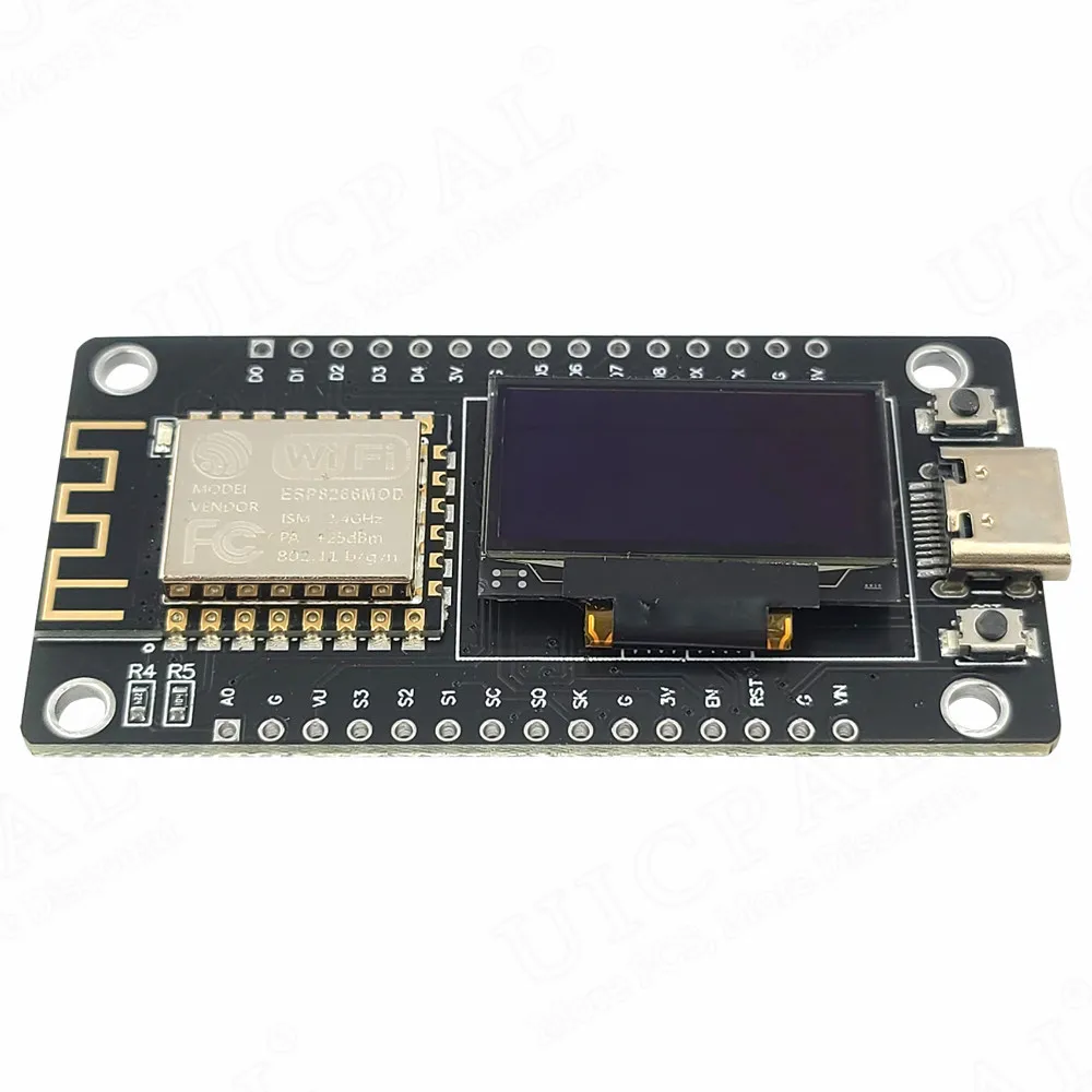 Módulo WiFi ESP8266 ESP-12F con pantalla OLED de 0,96 pulgadas NodeMCU Internet de las cosas TYPE-C USB CH340C serie 30 pines ESP 12F - imagen 4