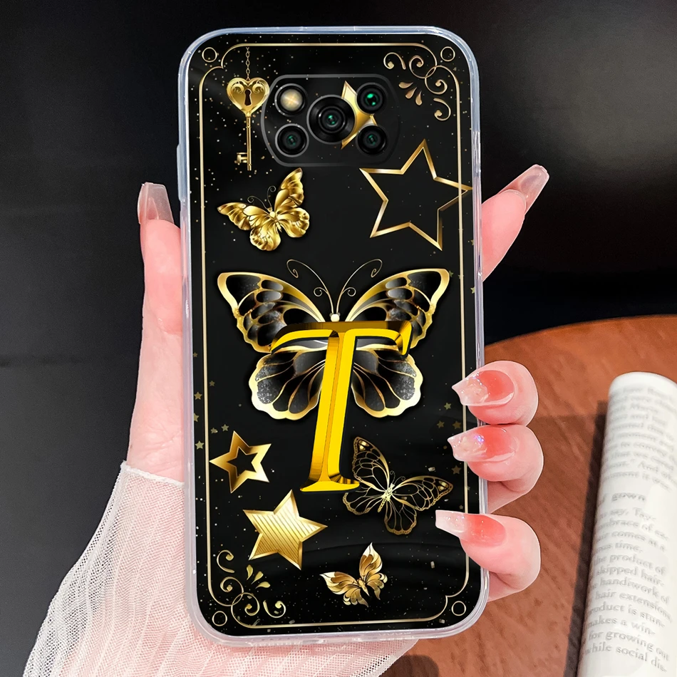 Para POCO X3 Pro GT X3 NFC funda de teléfono Rosa amor corazón letras suave TPU transparente funda de silicona para Poco X 3 parachoques ligero - imagen 4