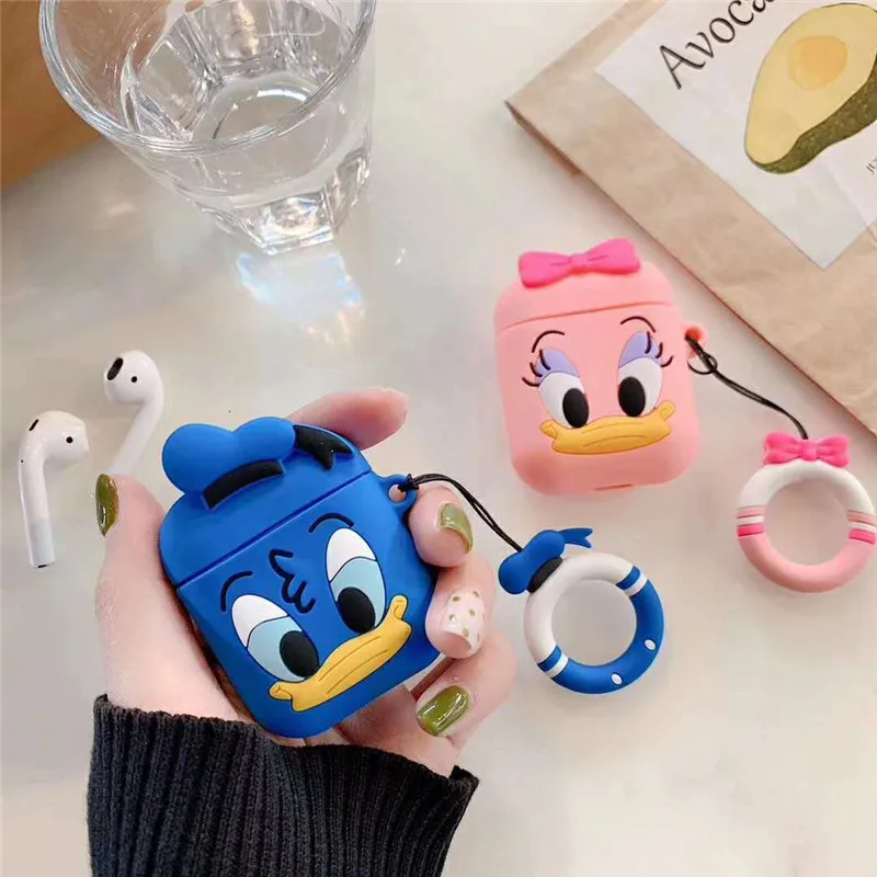 Funda para auriculares Disney Marvel para Airpods 1, 2, 3 Pro, funda protectora de silicona para auriculares inalámbricos con Bluetooth de Minnie y Mickey de dibujos animados - imagen 4