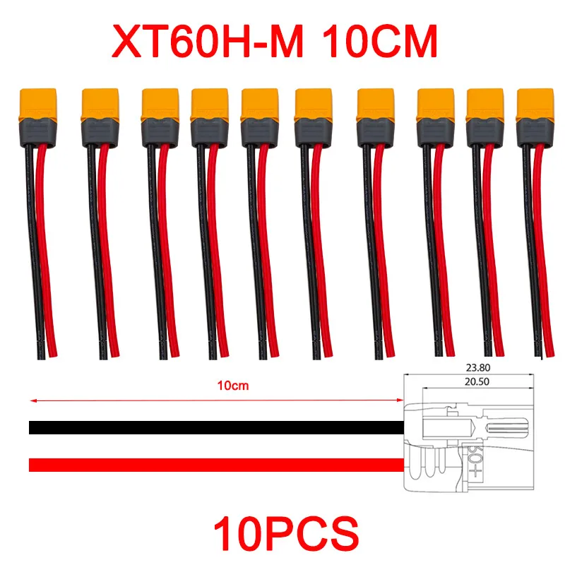 XT60H-M-10CM 10pcs