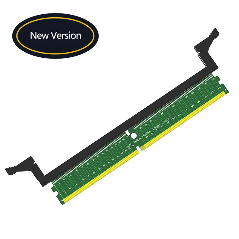 Adaptador de tarjeta de prueba de memoria RAM DDR5 U-DIMM, tarjeta de protección de memoria de 288Pin con placa de expansión de pestillo largo para computadora de escritorio