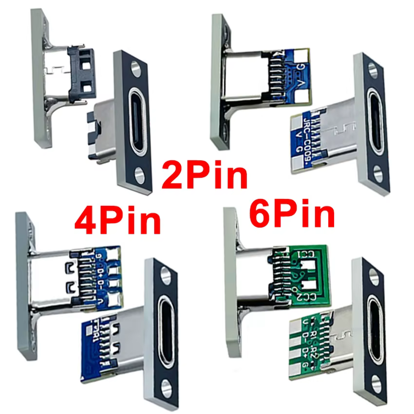 Conector USB-C Hembra USB 3.1 con Placa de Fijación DIY - imagen 2